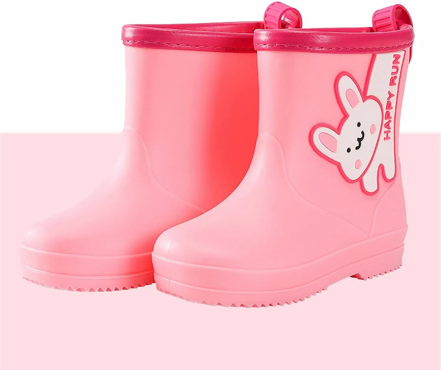 Toddler Rain Boots Boys Girls Giraffe Cartoon Rain Boots Kids Short Rainboots Easy-on Lightweight and Toddler Shoes