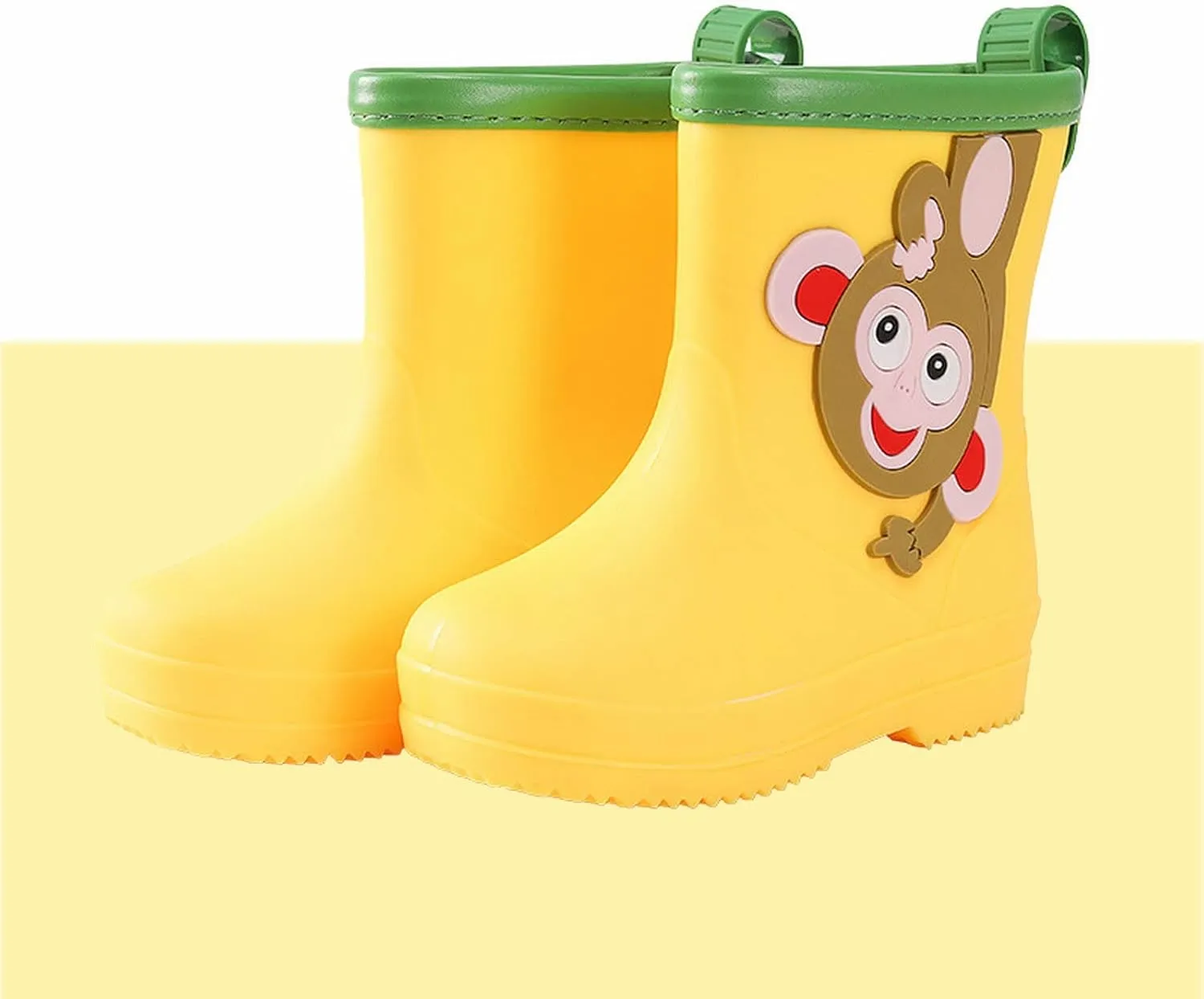 Toddler Rain Boots Boys Girls Giraffe Cartoon Rain Boots Kids Short Rainboots Easy-on Lightweight and Toddler Shoes