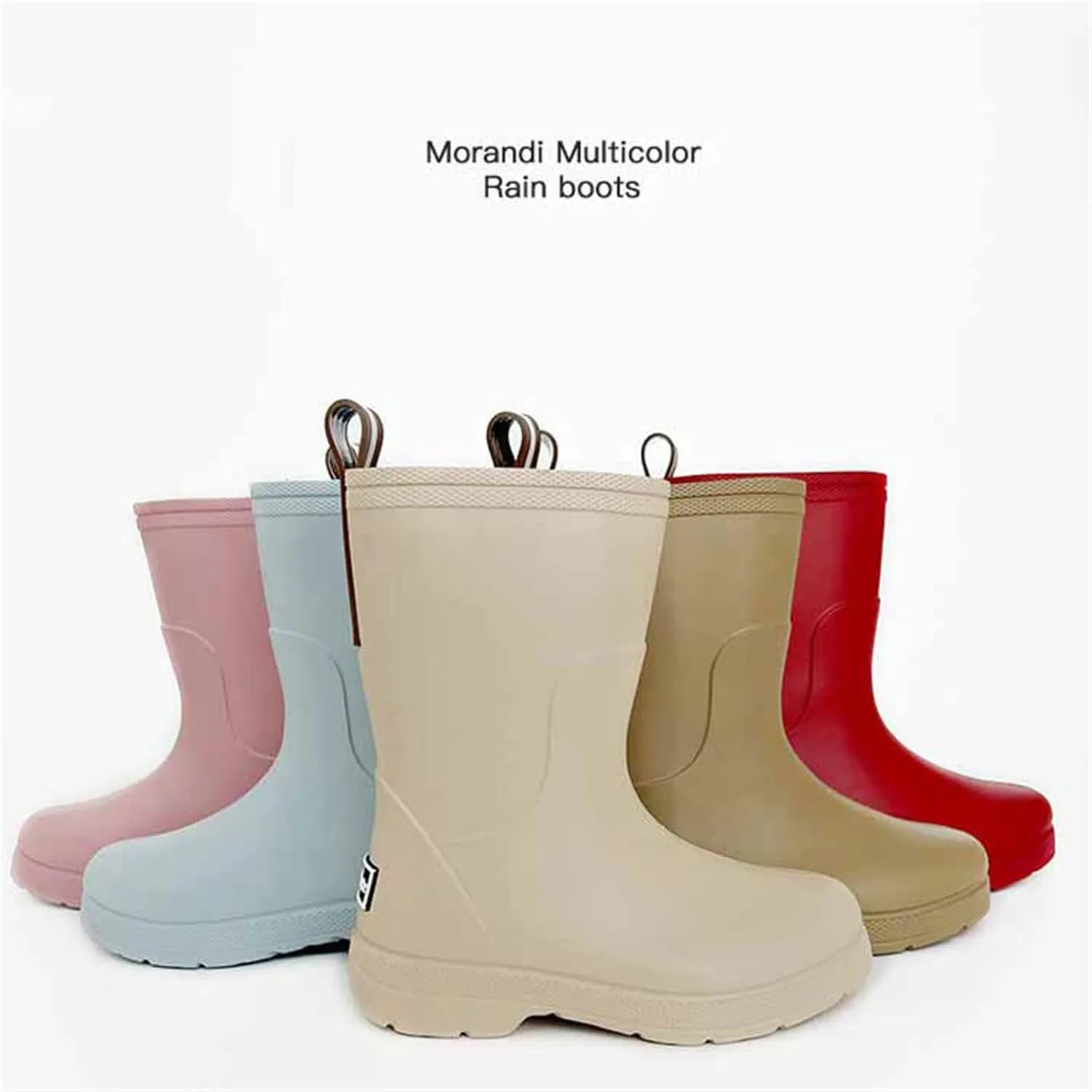 Toddler Slip on Rain Boots Kids Rain Boots Long Rainboots for Boys Girls Easy-on Lightweight Infant Girl Shoes