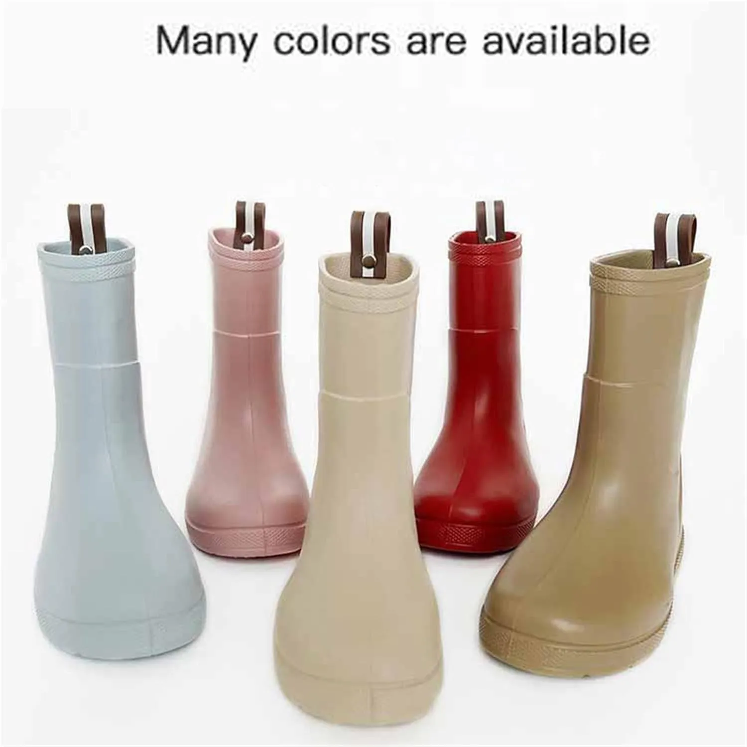 Toddler Slip on Rain Boots Kids Rain Boots Long Rainboots for Boys Girls Easy-on Lightweight Infant Girl Shoes