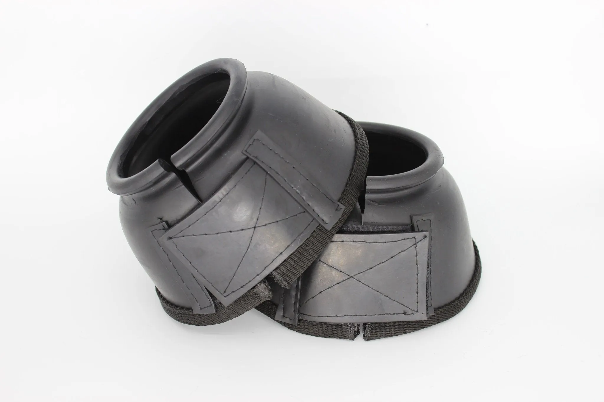 TuffRider Round Top Plain Bell Boots PVC Foam Hook and Loop w/ Bottom Tape
