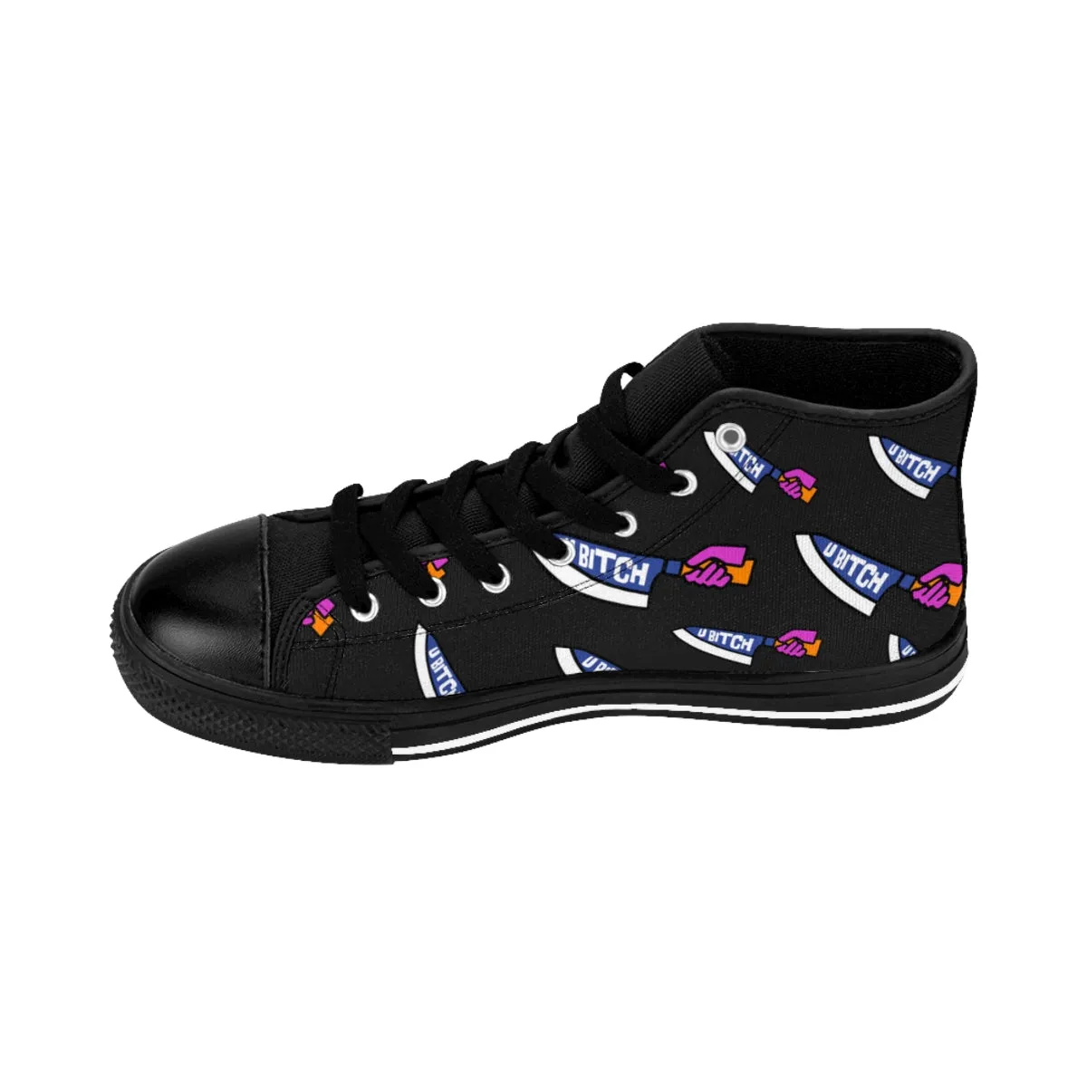 U Bitch | Badass Fashion High Top Canvas Sneakers