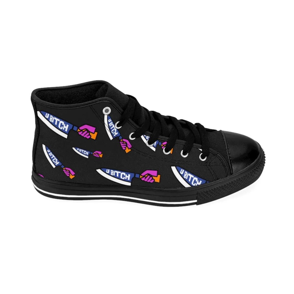U Bitch | Badass Fashion High Top Canvas Sneakers