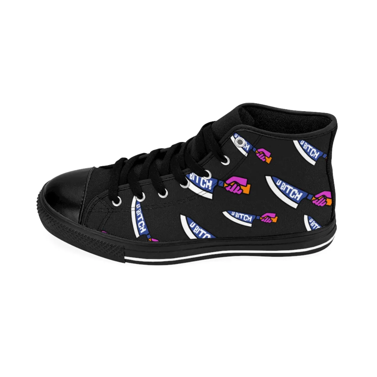 U Bitch | Badass Fashion High Top Canvas Sneakers