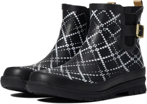 Western Chief Chelsea Boot for Women - Rubber Upper with Printed Pattern, Pull-On Construction, and Buckle Closure 8 M