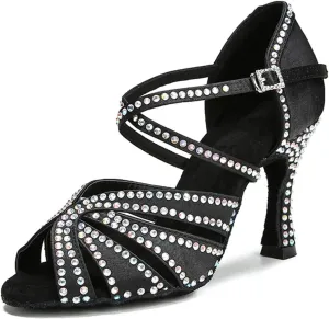 Women's Ballroom Dance Heels - Tango Salsa Latin Dance Shoes, 10CM/3.9Inch Heel Height