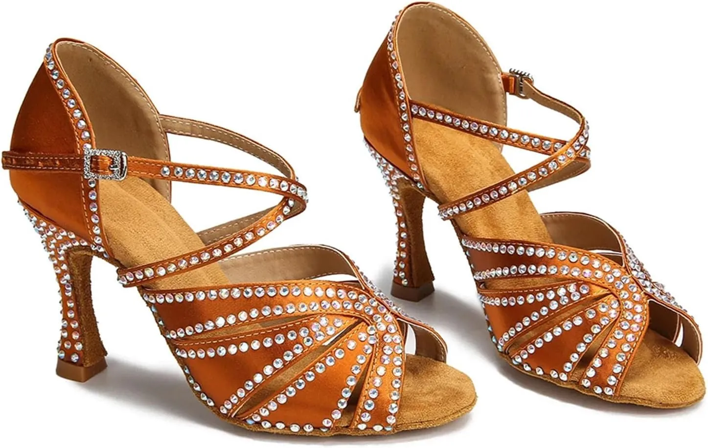 Women's Ballroom Dance Heels - Tango Salsa Latin Dance Shoes, 10CM/3.9Inch Heel Height