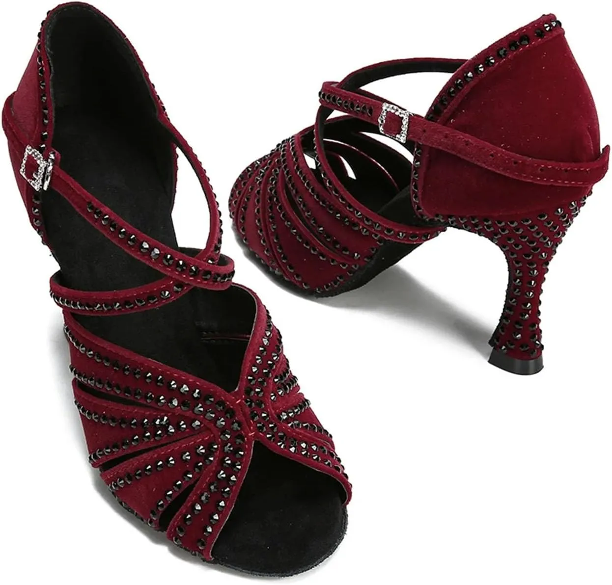 Women's Ballroom Dance Heels - Tango Salsa Latin Dance Shoes, 10CM/3.9Inch Heel Height