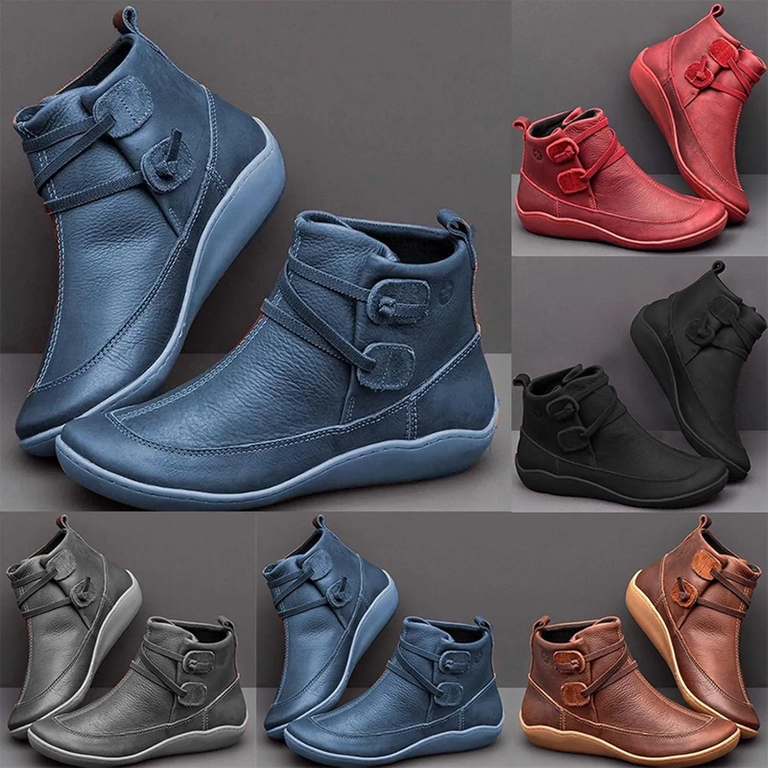 Womens Boots Ankle Black Dress Booties for Women Steel Toed Boots for Women Womens Hiking Boot Cute Cozy Non Slip Pointed Toe Stacked Mid Heel