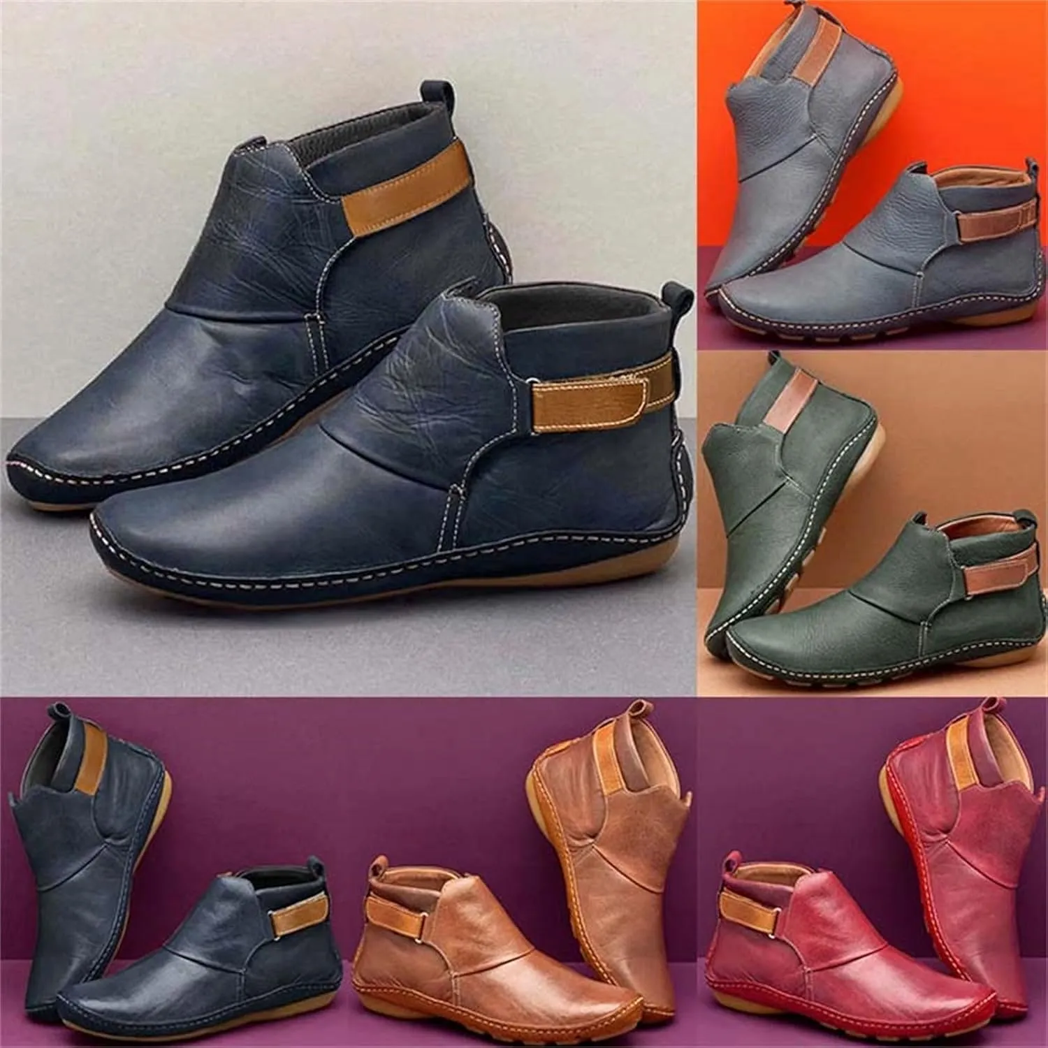 Womens Boots Ankle Black Dress Booties for Women Steel Toed Boots for Women Womens Hiking Boot Cute Cozy Non Slip Pointed Toe Stacked Mid Heel