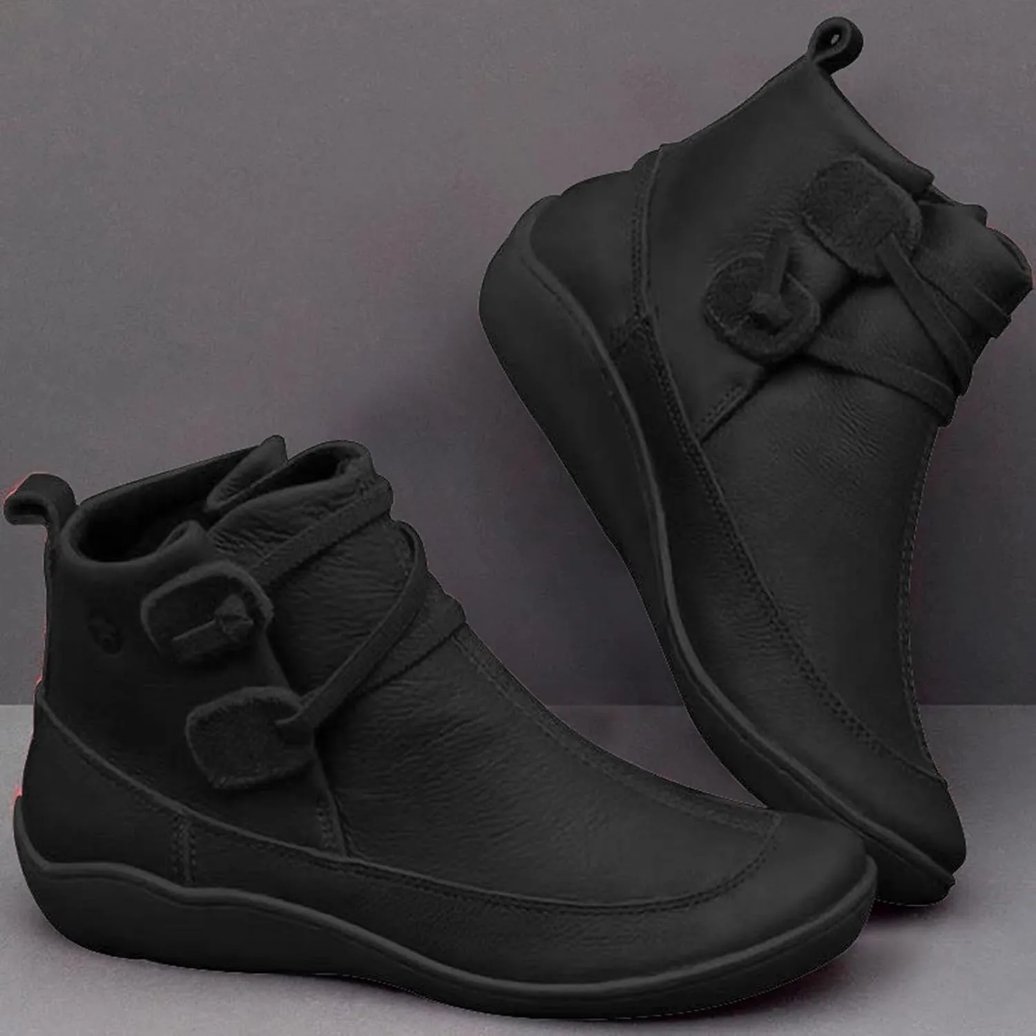 Womens Boots Ankle Brown Booties with Heel Steel Toe Boots for Women Boot Shoes for Women Cozy Warm Lightweight Cut Out Chunky Stacked Heel Slip on