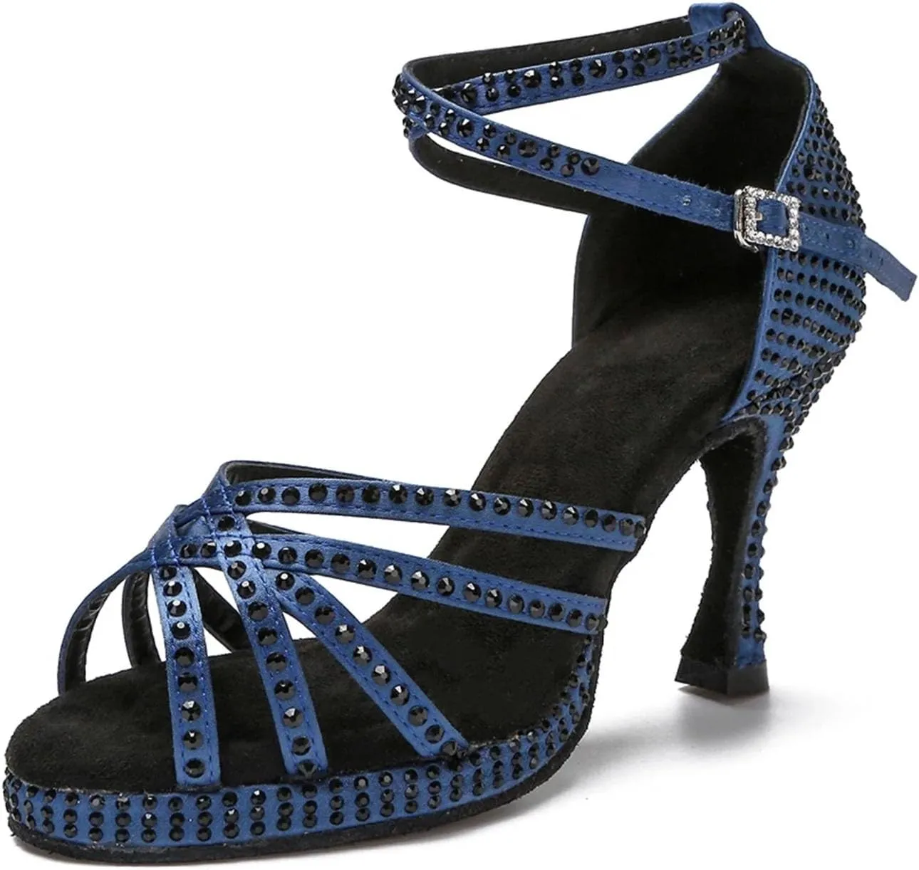 Women's Latin Dance Shoes - Ballroom Tango Platform Dance Sneakers, 10CM/3.9Inch Heel Height
