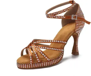 Women's Latin Dance Shoes - Ballroom Tango Platform Dance Sneakers, 10CM/3.9Inch Heel Height