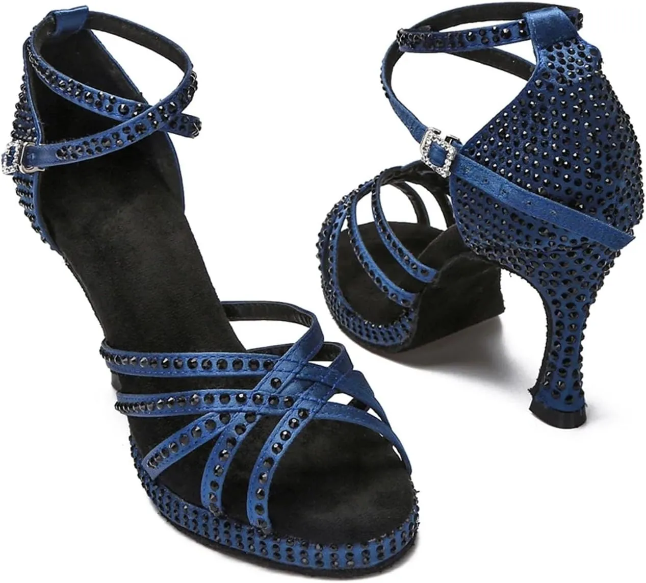 Women's Latin Dance Shoes - Ballroom Tango Platform Dance Sneakers, 10CM/3.9Inch Heel Height