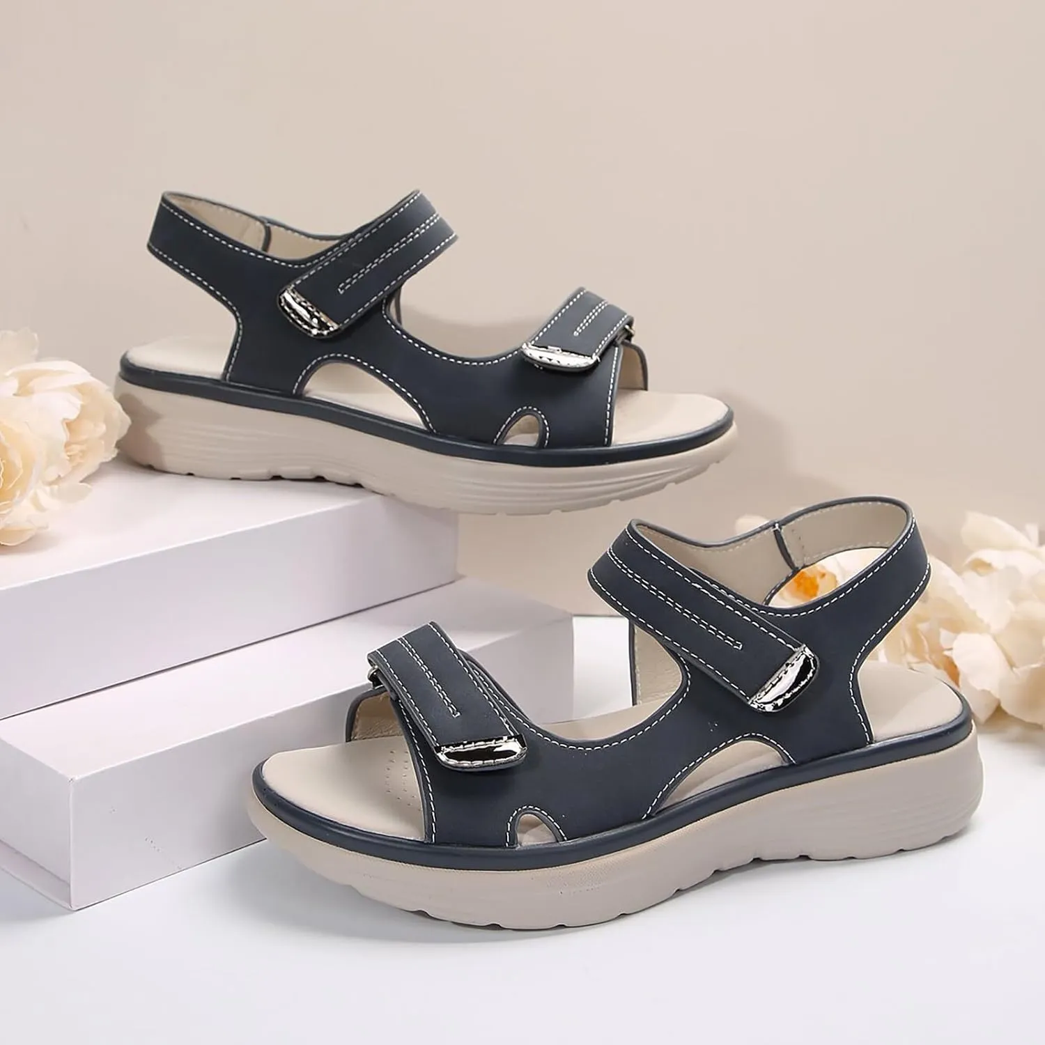 Women's Orthopedic Sport Sandals Shoes with Soft Cushion Foam 2025 Open Toe Fashion Summer Wide Width Comfortable Dress Comfy Orthotic Athletic Sandals Non Slip Outdoor Wedge Boho Walking Sandal
