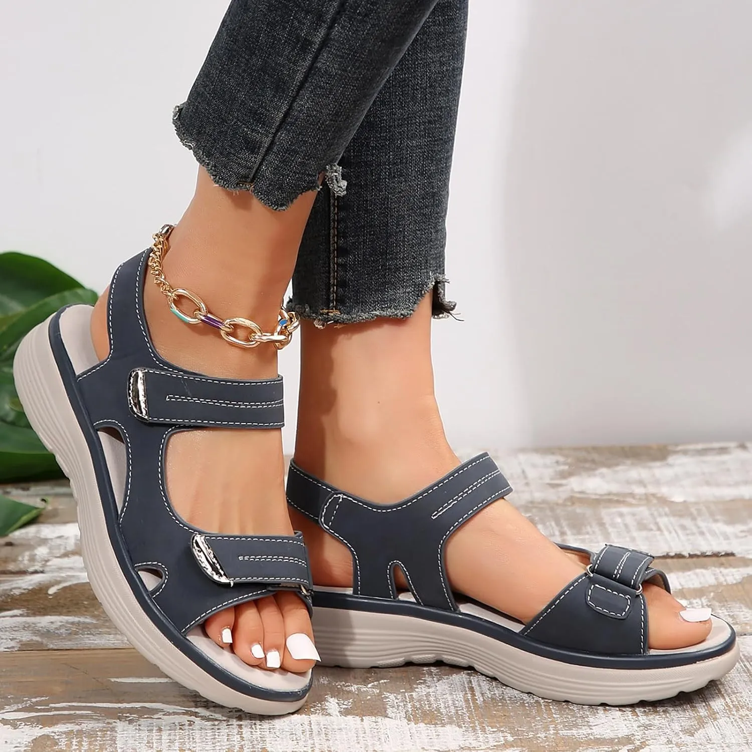 Women's Orthopedic Sport Sandals Shoes with Soft Cushion Foam 2025 Open Toe Fashion Summer Wide Width Comfortable Dress Comfy Orthotic Athletic Sandals Non Slip Outdoor Wedge Boho Walking Sandal