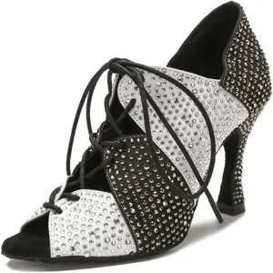 Women's Sexy Belly Dance Shoes - Pole Dance Training Soft Sole Heels, 10CM/3.9Inch Heel Height