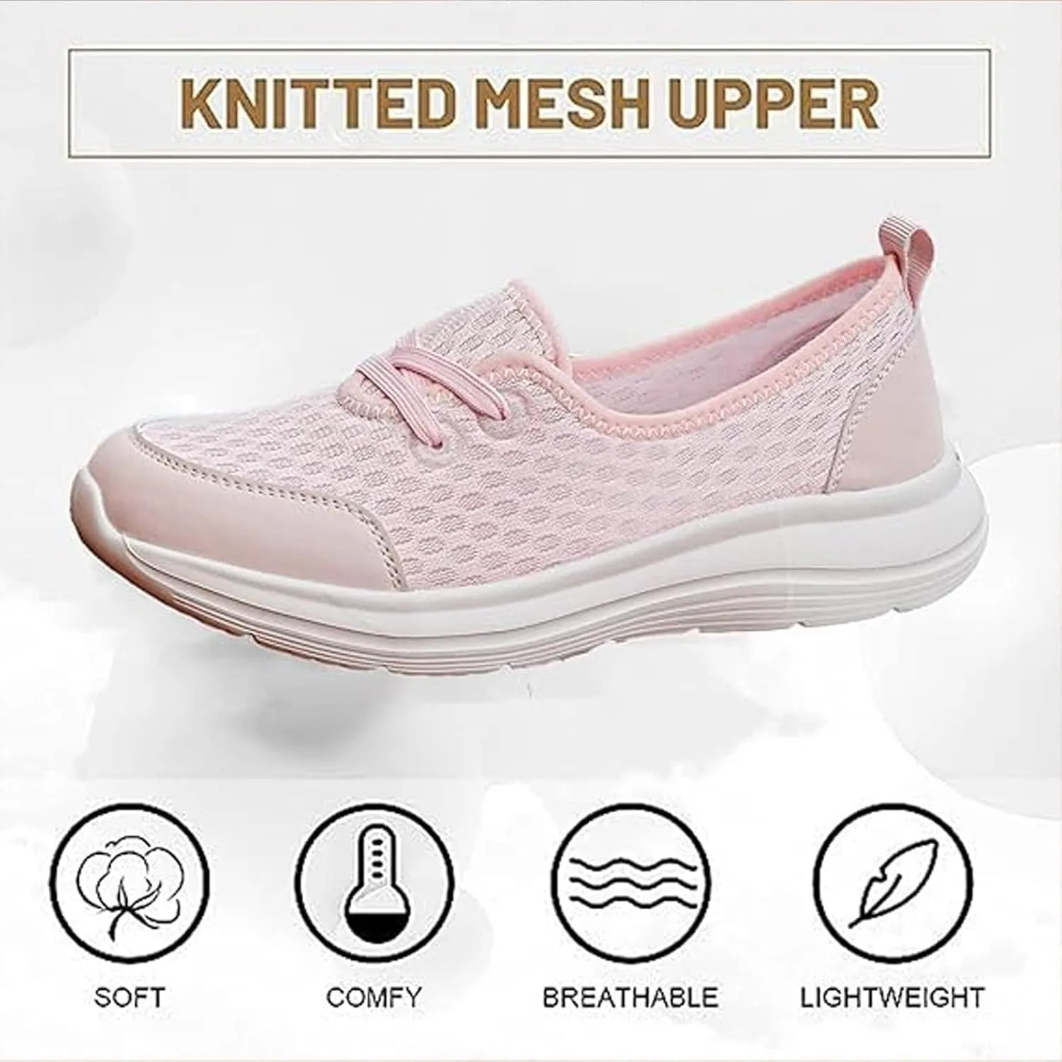 Women's Soft Sole Mesh Comfort Orthopedic Shoes, Walking Shoes Women Comfort, Orthopedic Shoe for Women, Comfortable Flat Arch Support Walking Shoe