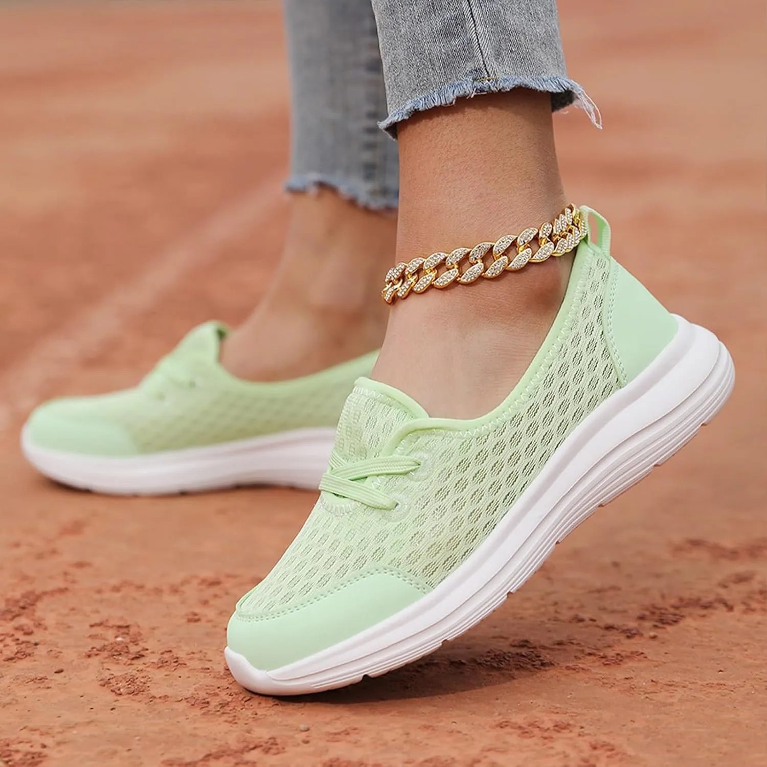 Women's Soft Sole Mesh Comfort Orthopedic Shoes, Walking Shoes Women Comfort, Orthopedic Shoe for Women, Comfortable Flat Arch Support Walking Shoe