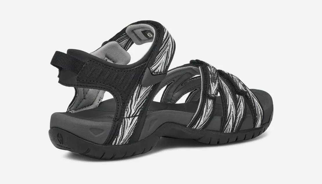 Women's Teva Tirra 4266PBKW Color:  Palms Black/White