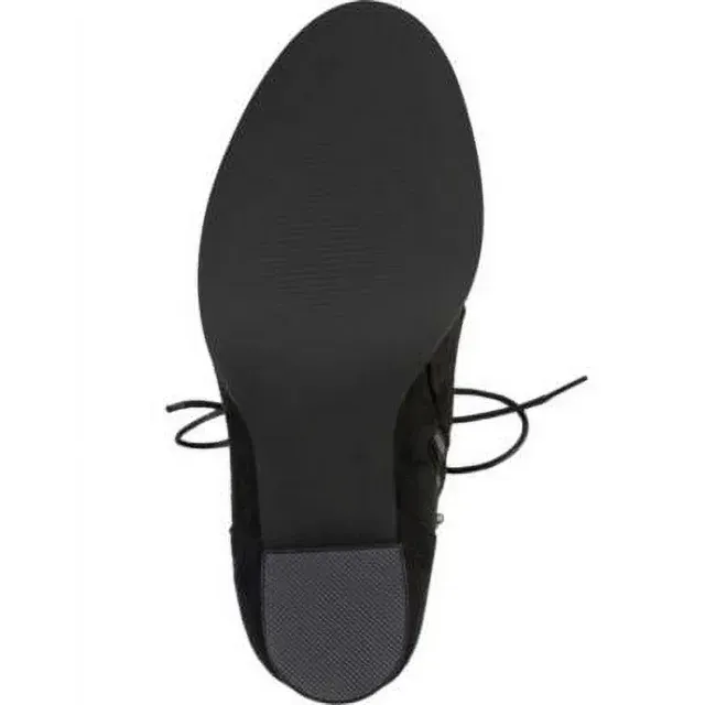 Womens Trendy Baylor Lace Up Stacked Heel Booties