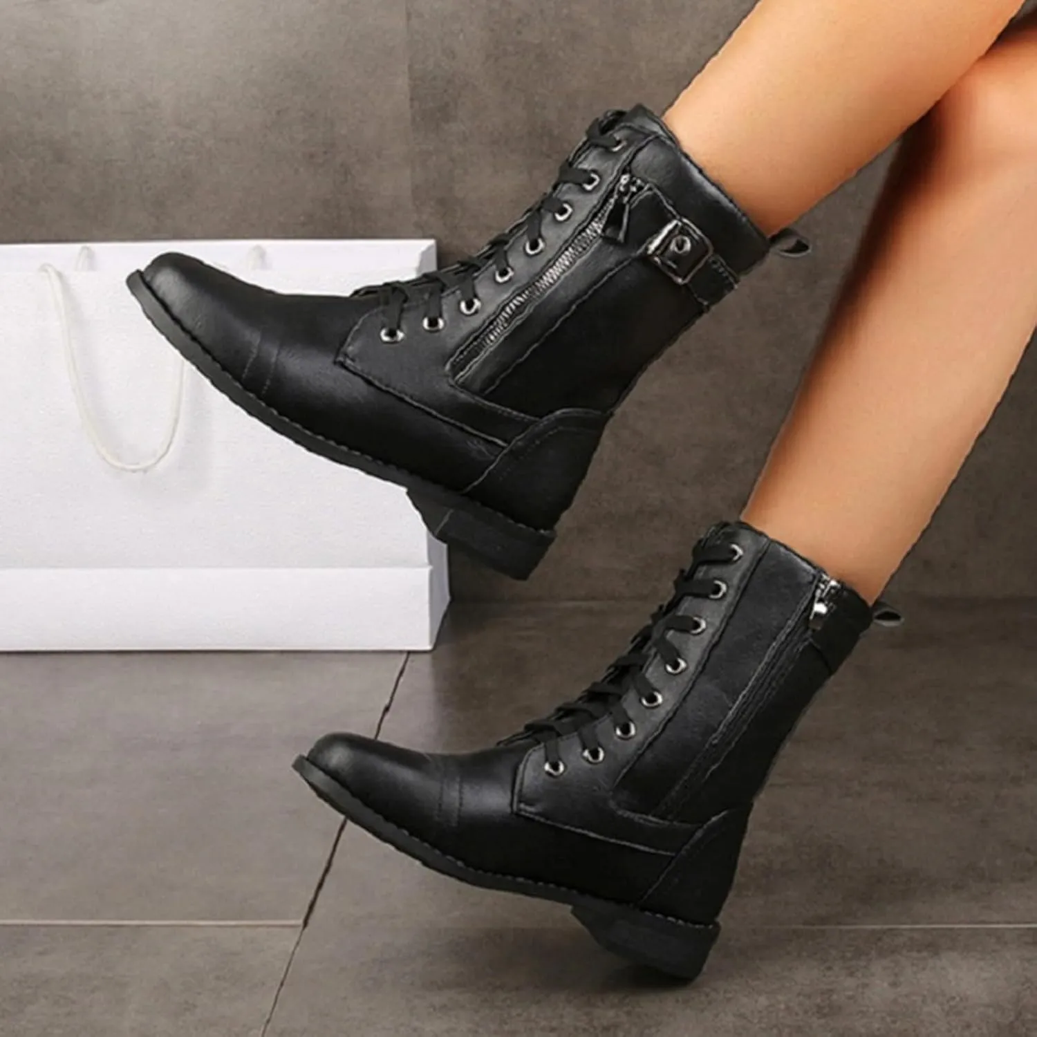 Work Boots for Women Ankle Womens Heeled Booties Extra Wide Boots Women Ankle Boot Closed Head Cute Cozy Closed Pointed Toe Low Block Heel Zip Up