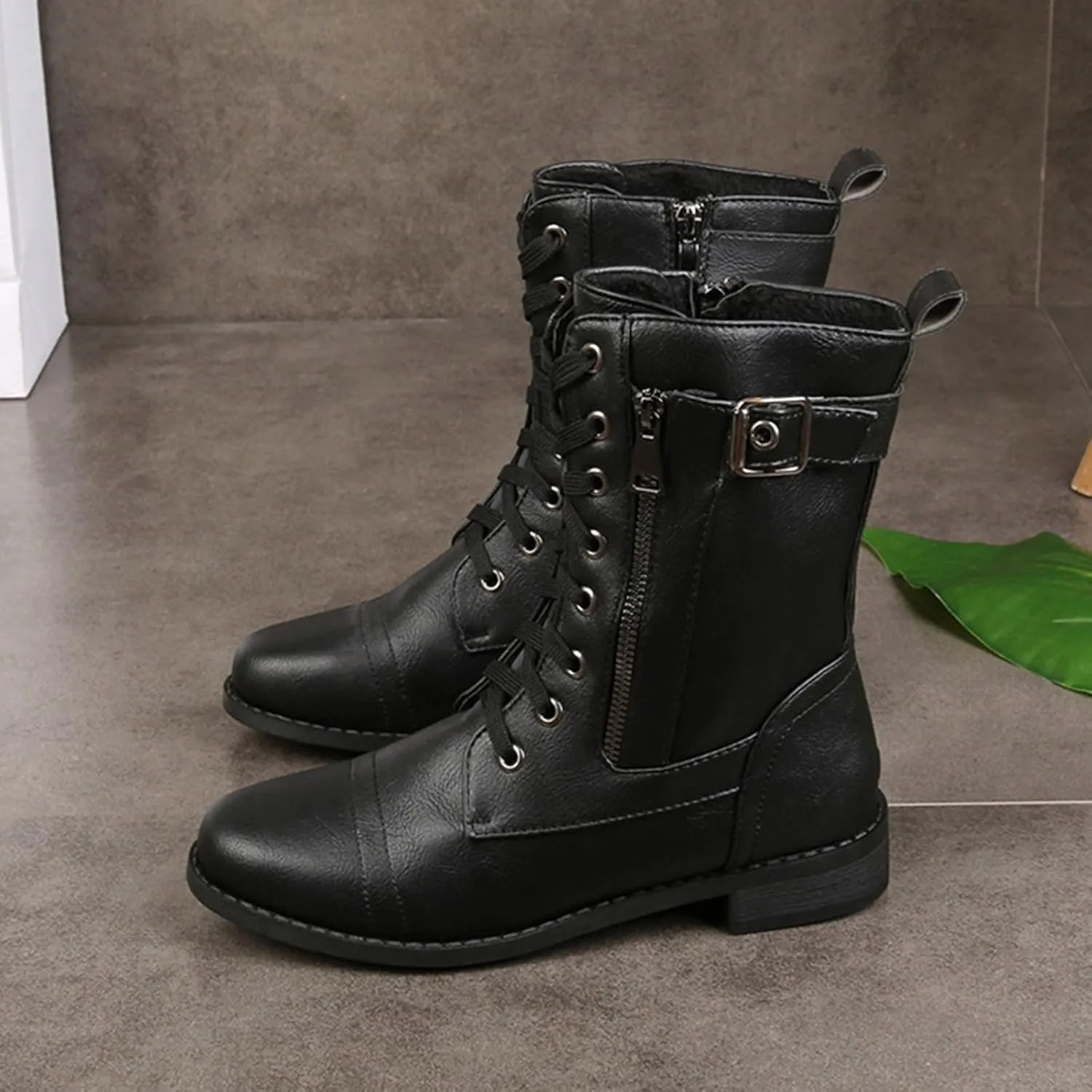 Work Boots for Women Ankle Womens Heeled Booties Extra Wide Boots Women Ankle Boot Closed Head Cute Cozy Closed Pointed Toe Low Block Heel Zip Up
