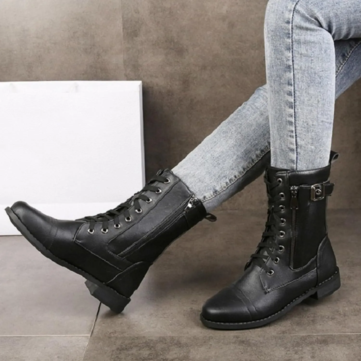 Work Boots for Women Ankle Womens Heeled Booties Extra Wide Boots Women Ankle Boot Closed Head Cute Cozy Closed Pointed Toe Low Block Heel Zip Up