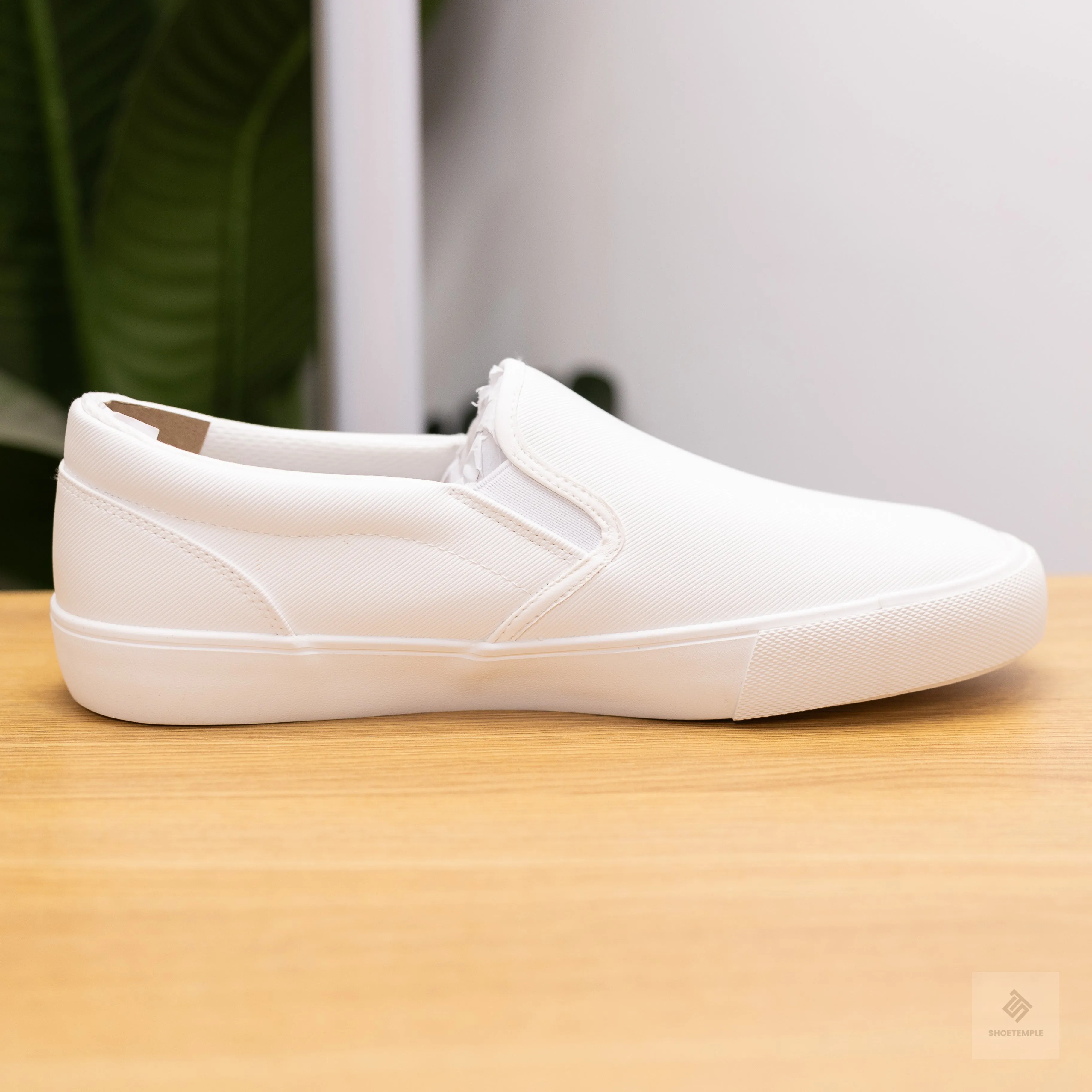 Zara All White Slip Ons