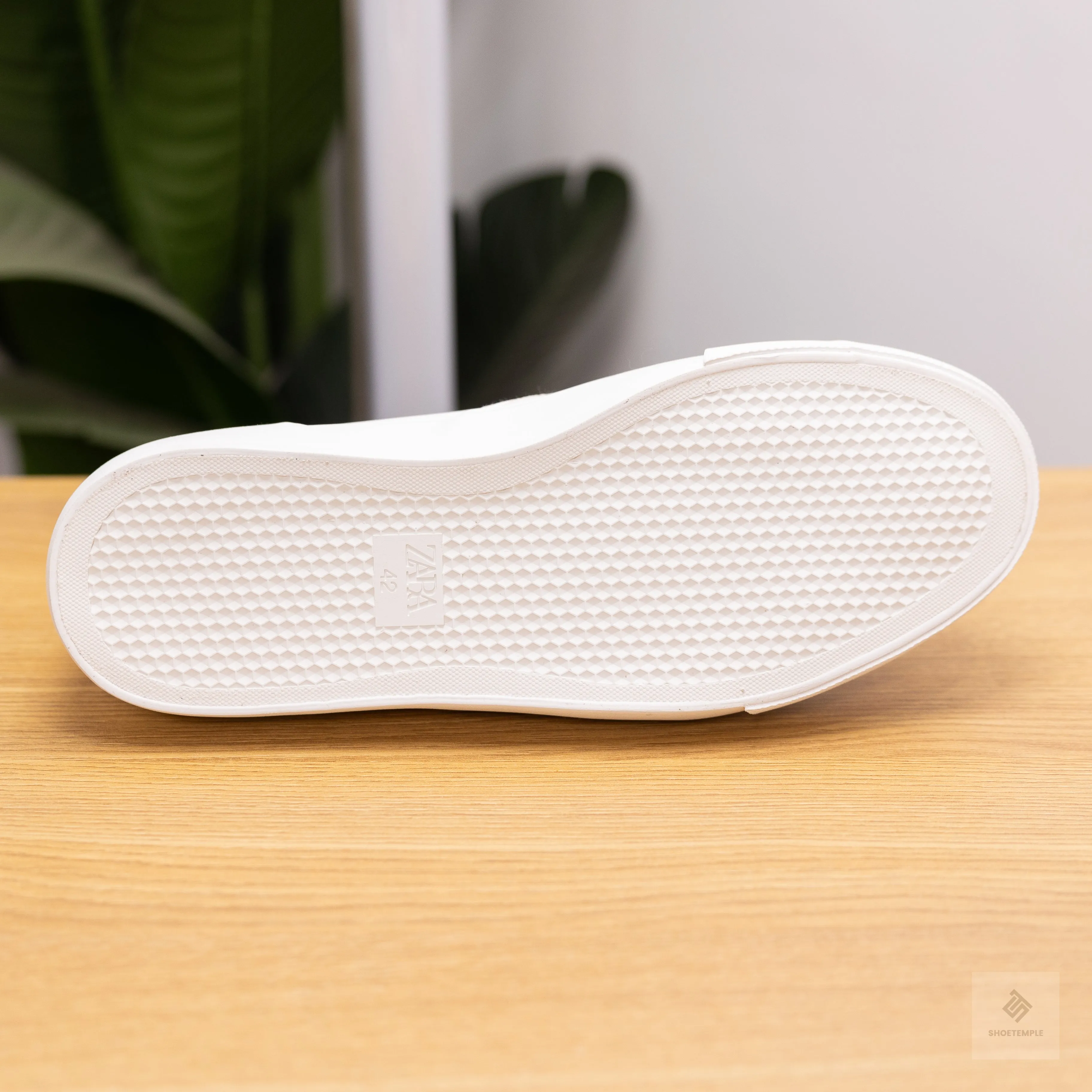 Zara All White Slip Ons
